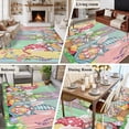 thumbnail image 5 of Large Area Rugs for Living Room Bedroom, Easter Bunny Gnomes 8'x10' Rug Washable Carpet Runner Indoor Outdoor, Spring Easter Eggs Floral Colorful Wood Non Slip Floor Mats Rug for Kitchen, Patio, 5 of 8