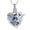 Rainbow/Blue, variant on Rose Flower Hummingbird Blue Stone Heart Urn Pendant Cremation Jewelry for Ashes Holder Human Pet Memory Necklace Women Men Memorial Jewelry