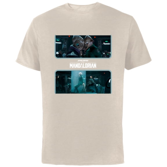 Star Wars The Mandalorian Season 3 Star-Crossed Lovers - Short Sleeve Cotton T-Shirt for Adults - Customized-Natural