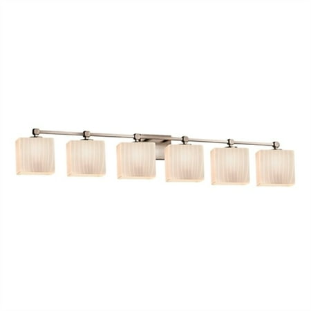 

Justice Design Group Fsn-8426-55-Rbon Tetra 6 Light 50-1/2 Wide Bathroom Vanity Light -