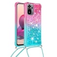 thumbnail image 2 of Funda para Xiaomi Redmi Note 10S 4G/Note 10 4G Brillantina Líquida Divertida Reluciente y con Cristales en Movimiento Cuerpo Cruzado con Cordón Ajustable, 2 of 5