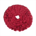 thumbnail image 1 of Ruffled Design Jute Christmas Tree Skirt, 21", Red, 1 of 3