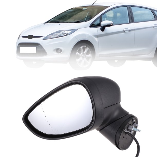 Espejo lateral eléctrico izquierdo de Unique Bargains para Ford Fiesta Mk7 2008-2012 No.1753824/1796704/1542172 Ajuste eléctrico negro de 6 pines