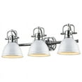 thumbnail image 1 of Beaumont Lane 3 Light Steel Vanity Light in Chrome and White, 1 of 3