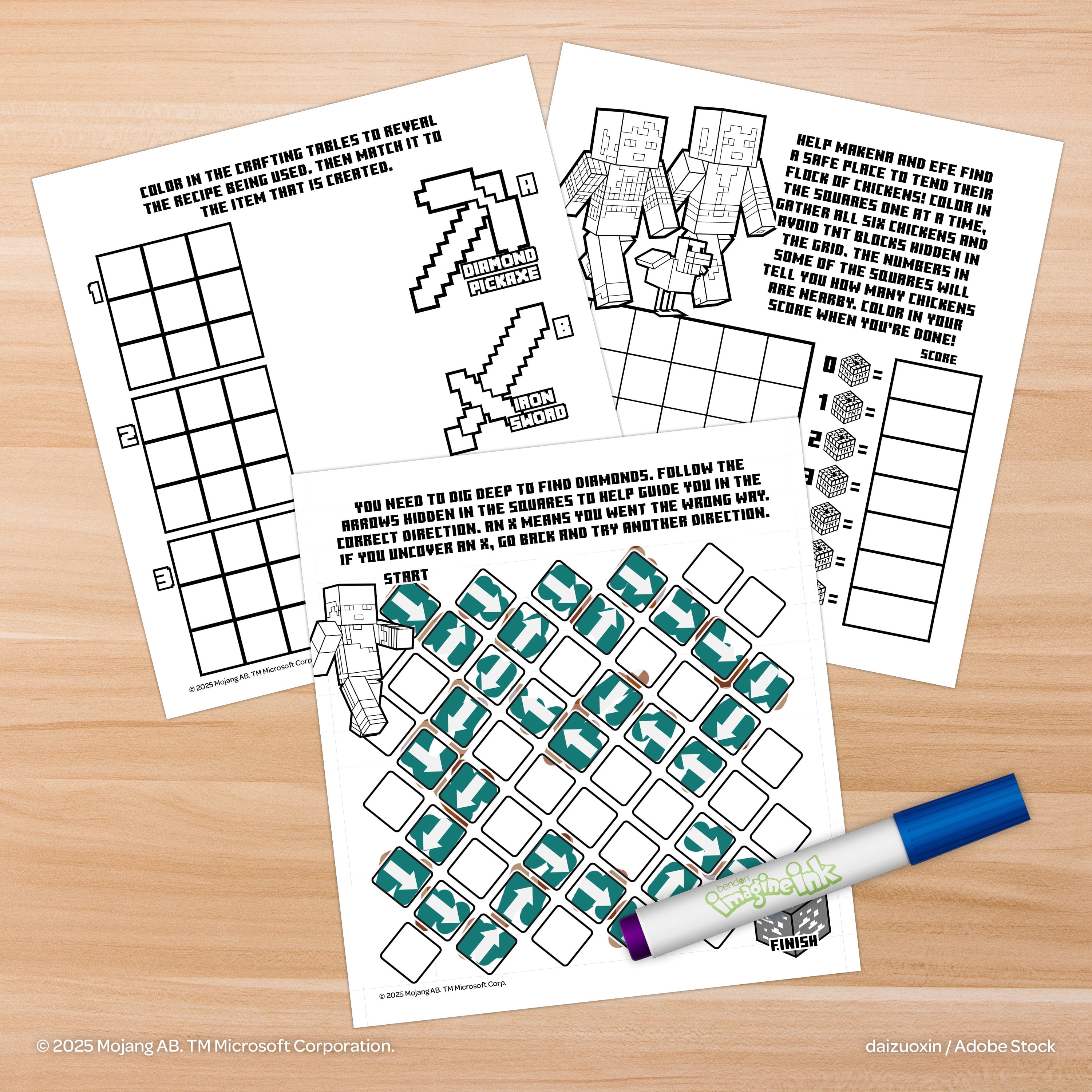 MINECRAFT IMAGINE INK MAGIC INK
