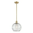 thumbnail image 3 of Innovations Lighting  Athens Deco Swirl - 1 Light 10" Stem Hung Mini Pendant Satin Gold, 3 of 5