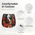 thumbnail image 6 of Lsque Vintage Colorful Flower French Bulldog Printed Women's Running Shorts with Liner Pockets,Elastic Quick Dry Workout Athletic Gym Yoga Shorts,Womens High Waist Shorts-Medium, 6 of 9