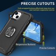thumbnail image 5 of Funda con soporte de anillo para iPhone 14, protección total, compatible con soporte magnético para coche, resistente a arañazos, 5 of 5