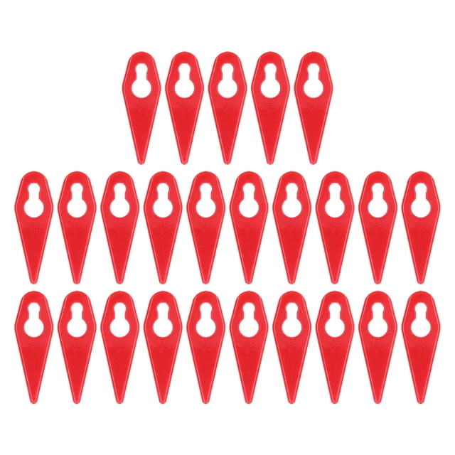 Lawn Mower Replacement Blades, Plastic Trimming Blade Compact Size Wear Resistant Good Stability Lightweight For Garden Devices Red