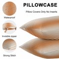 thumbnail image 4 of Orange Striped Outdoor Pillow Covers 26x26 Inch Throw Pillow Covers Set of 2 Waterproof Decorative Pillow Cases Farmhouse Beige Stripes Vintage Rustic Cushion Covers for Patio Furniture Garden Couch, 4 of 8
