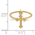 thumbnail image 2 of 14K Yellow Gold Cross Dangle Twisted Band Child's Ring, 2 of 2