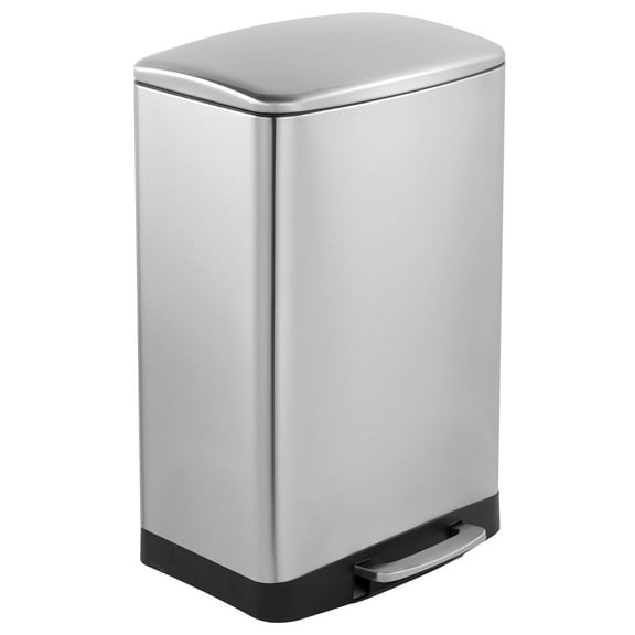Innovaze 13 Gallon/50L Stainless Steel Step-on Trash Can, Fingerprint-prove Kitchen Bin