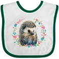 thumbnail image 3 of Inktastic Hedgehog Lover Floral Wreath Girls Baby Bib, 3 of 4