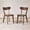 Walnut, variant on Solid Oak Dining Chairs Set of 2, Vintage Wooden Side Chairs for Farmhouse Kitchen or Restaurant