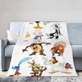 thumbnail image 2 of Manta de dibujos animados de Bugs Bunny, manta de vellón ultra suave y acogedora de lujo para sofá cama, mantas de franela cálidas para todas las estaciones, ropa de cama para niños, adolescentes y, 2 of 7