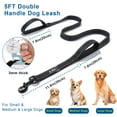 thumbnail image 6 of Dog Leash 5ft/6ft Long, Double Handle Dog Leash for Safe Control Training, Double Sided Reflective Leash for Small, Medium & Large Dog(5 ft,Black), 6 of 7