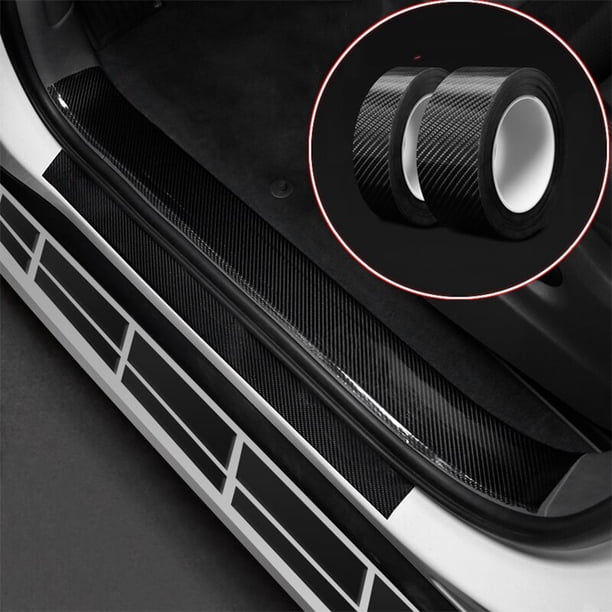 2@#Car Accessory Car Door Sill Protector Bumper Protector Carbon Fiber Car Wrap Film Automotive Wrap Film Anti-Collision50MM X 10M2 He Qiyong unisex