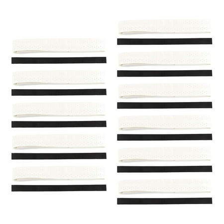 10 Pieces Badminton Racket Grip Tape  Non Slip Durable Practical Breathable Sweat Absorption Tennis for Squash Rackets Guardrails White