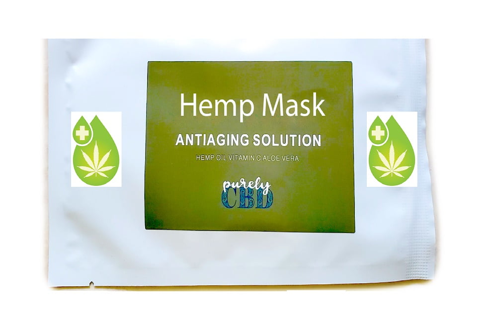 Pure Organic Face Sheet Mask Hemp Seed Oil For Wrinkle Relaxing Acne