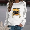 thumbnail image 1 of RKSTN Blouses pour Femmes Imprimées Col Rond Manches Longues Chandails en Molleton Blouses pour Femmes Habillées Décontractées, 1 of 4