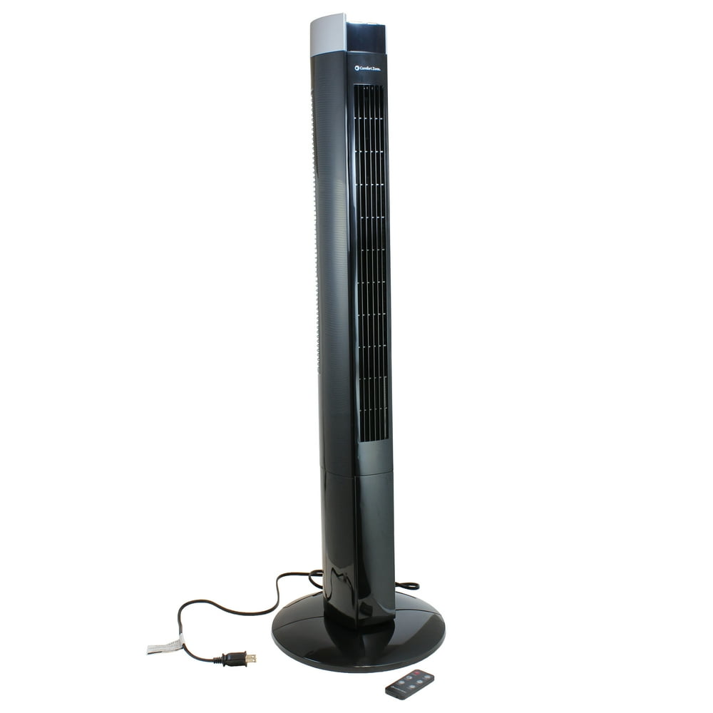 Comfort Zone 42" 3Speed Tower Fan with Remote Control, Black Walmart