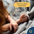 thumbnail image 4 of Cobija King, Frazada Ultra Suave, 100% Microfibra de Poliéster, Premium (Gris Claro) Laila Comfort., 4 of 8