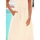 thumbnail image 5 of Vestido Maxi PRETTYGARDEN para Mujer 2025 Cuadros Cuello Cuadrado Beige, 5 of 8