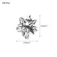 thumbnail image 2 of Unique Bargains 100pcs 1' Mini Star Gift Bows Small Metallic Christmas Bows for Gift Wrapping Presents Birthday Wedding, Silver, 2 of 7