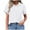 White, variant on Olyvenn Womens Button Down Shirts Short Sleeve Loose Collared V Neck Tunics Summer Linen Tops Work Casual Business Blouses Gray S