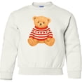 thumbnail image 2 of Inktastic Vintage Teddy Bear in Heart Sweater Youth Sweatshirt, 2 of 4