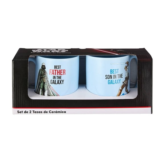 Set de Dos Tazas Disney Star Wars de Cerámica para Bebidas Mentales de 440 ml.