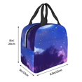 thumbnail image 3 of Fotbe Dreamy Colorful Starry Sky Bolsa Térmica con Estampado y Forro de Aluminio Grueso Bolsa de Almuerzo con Bolsillo Frontal para Hombres y Mujeres, Ideal para Trabajo, Escuela, 3 of 8