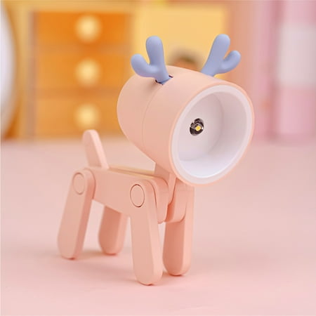 

Decorative LED Table Lamp Mini Cute Pet Night Light with Action Joints for Tabletop Desk