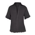 thumbnail image 3 of PEASKJP Chemises de Golf pour Hommes Coupe Régulière Col Flexible Extensible Uni, Noir TTTG, 3 of 5