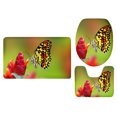 thumbnail image 1 of paquete 3 conjunto de baño tapete tapete tapa de inodoro antideslizante alfombras de baño mariposa 11 Sunnimix Conjunto de alfombra de baño, 1 of 6