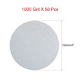 thumbnail image 2 of Unique Bargains 50 Pcs 4'' White Dry Hook and Loop Sanding Discs Flocking Sandpaper 1000 Grit, 2 of 4