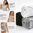 thumbnail image 6 of QRIC Tank Tops with Built in Bras for Women Wider Strap Stretch Camisoles Activewear of 2 Pack, 6 of 7