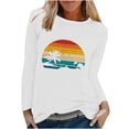 thumbnail image 1 of CEHVOM Mode T-Shirts Décontractés pour Femmes de Printemps Imprimés à Manches Longues à Col Rond Liquidation, 1 of 5