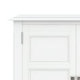 thumbnail image 6 of Burlington 30 inch Wide Solid Wood Transitional Low Storage Cabinet in White, 6 of 13
