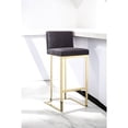 thumbnail image 5 of Pangea Home Dexter Bar Stool Velvet Gray & Gold, 5 of 8