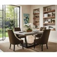 thumbnail image 3 of Comedor Moderno 6 Sillas Tapizadas + Mesa Mármol con Detalle Iluminado Elegante, 3 of 4