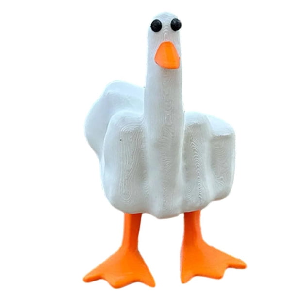 Escultura de pato creativa de resina de estatua de decoración artesanal para escritorio de oficina en casa