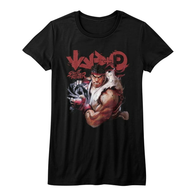 Street Fighter Video Martial Arts Arcade Game Controls Juniors T-Shirt Tee