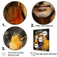 thumbnail image 3 of Designart "Clooney In Cobalt" Pop Art Floater Framed Canvas Wall Art, 3 of 5