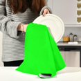thumbnail image 5 of Coolnut Plain Neon Green Solid Color Kitchen Dish Towel Set,Drying Kitchen Towels Tea Towels Gift Set for Drying Cleaning Cooking Baking 6Pcs, 5 of 6