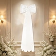 thumbnail image 6 of Large Pearl Silk Satin with Bow Decor, Tulle Giant Christmas Bow Decorations For Party, Wall Hanging Bow Backdrop Photo Prop for Wedding Background Birthday Room, 6 of 6