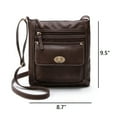 thumbnail image 2 of Cbcbtwo Crossbody Bags for Women, 9" Fashion Plain Faux Leather Canvas Crossbody Bag Shoulder Bag Crossbody Purse Messenger Bag Gifts for Women (Coffee), 2 of 6