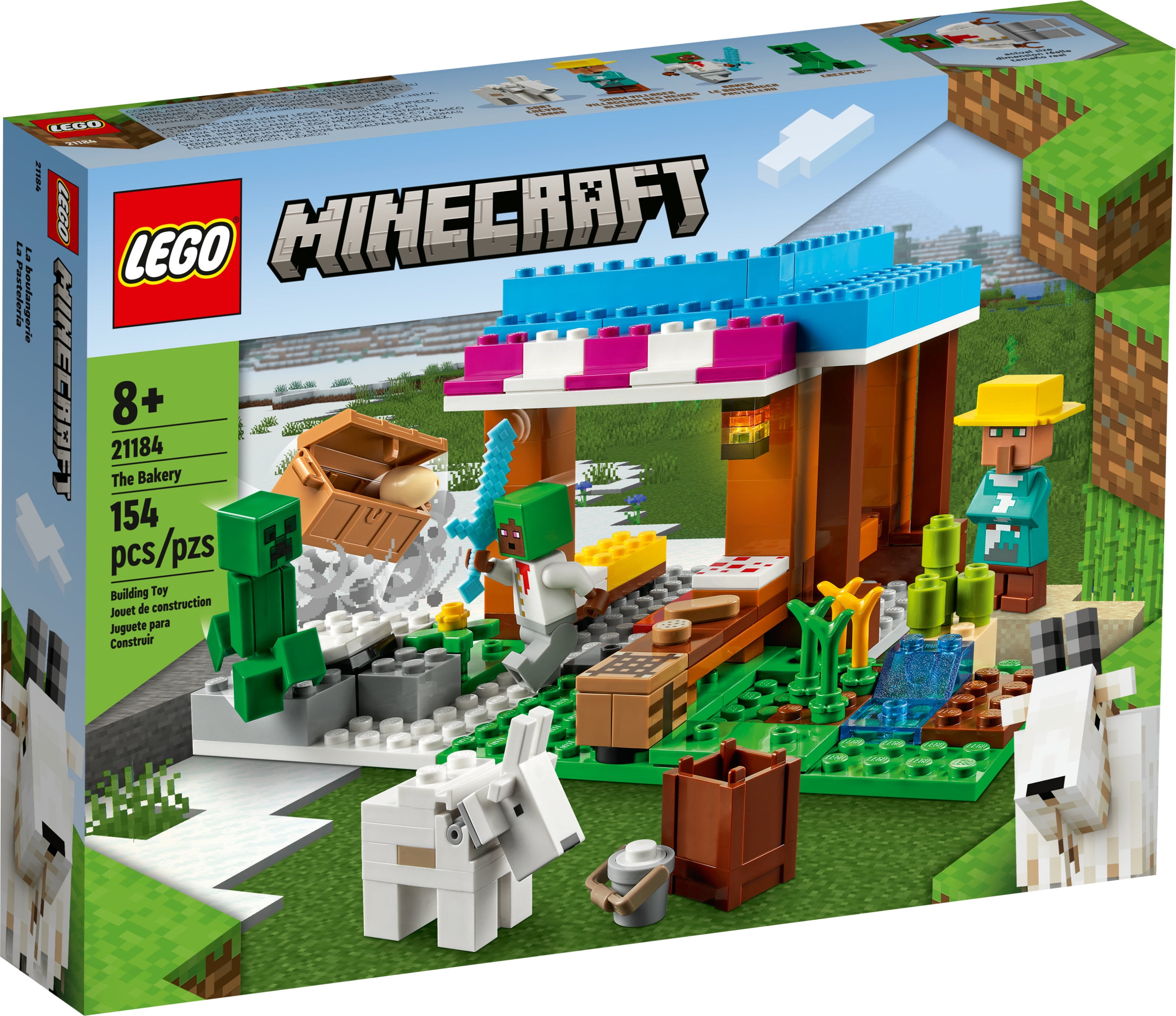 LEGO Minecraft The Bakery 21184 - Building Toy Set for Kids, Featuring 3  Figures and a Goat, Game Inspired Play with Village and Treasure Chest