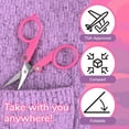 thumbnail image 5 of JubileeYarn Pocket Pal Folding Scissors TSA Compliant and Portable, Compact, Safe Travel Scissors, Stainless Steel Retractable, Perfect Pink - 2 Units, 5 of 7