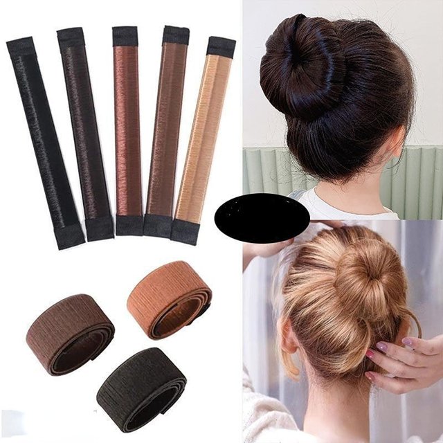 Lady Girl-accesorios para el cabello para niña, dulce plato francés, banda para el cabello, bola giratoria, herramienta mágica de bricolaje, fabricante de moños, donas sintéticas, banda para la cabeza